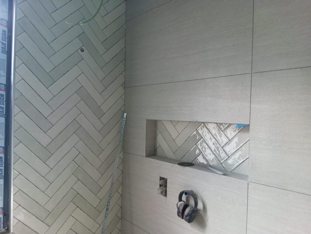 Afgewerkte douche